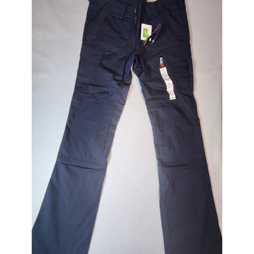 5.11 Tactical Women Stryke Pants Dark Navy Blue Flex-Tac Ripstop Size 8 Long NWT